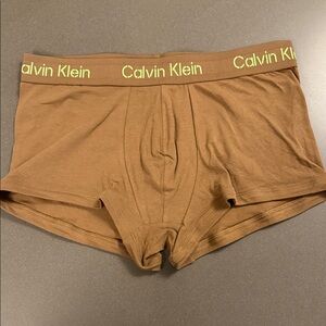 New Calvin Klein Men's Tan Boxer Brief / Low Rise Trunk.  Cotton